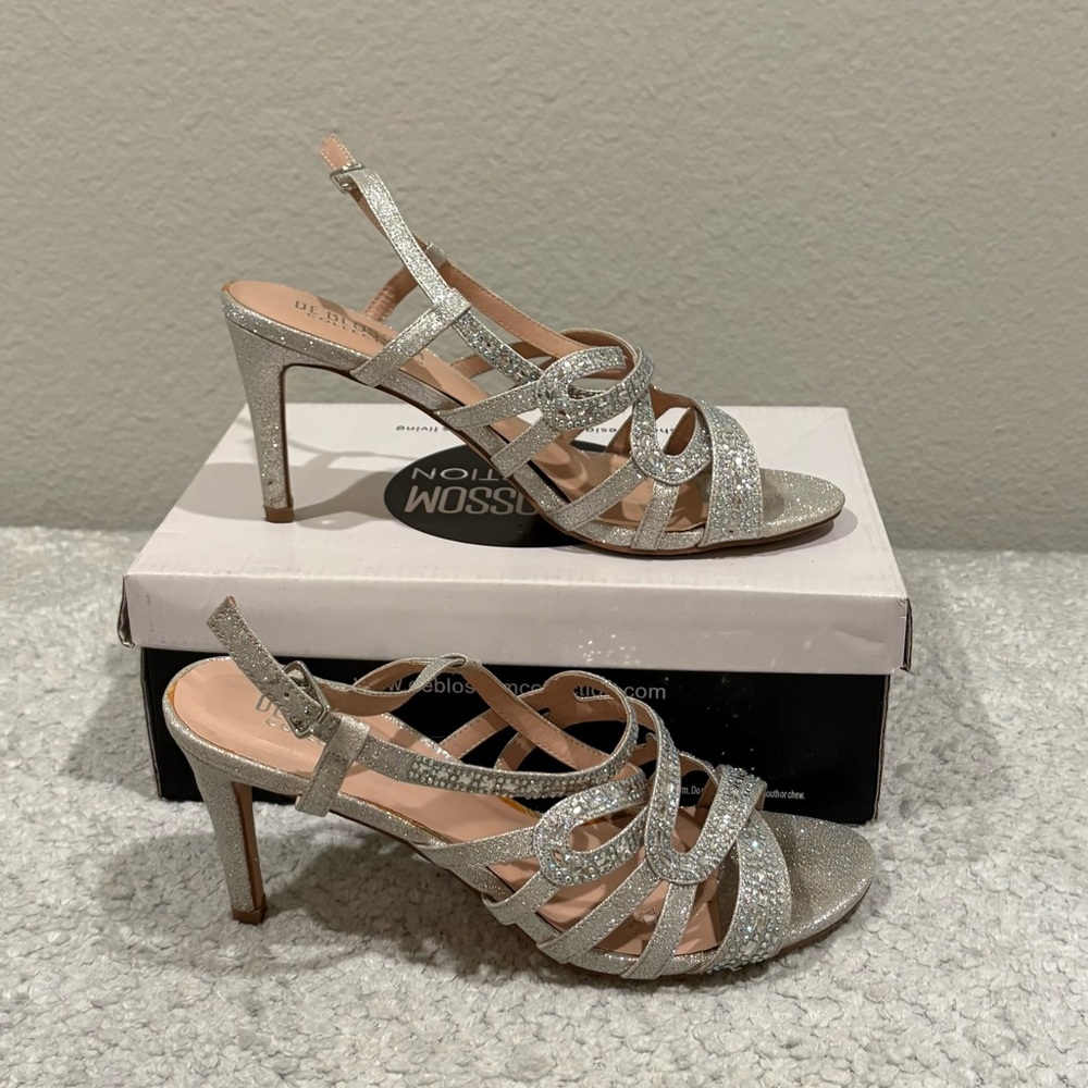 Silver Sparkle Heels